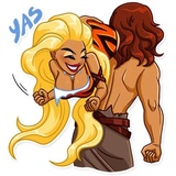 Wild Woman WhatsApp Sticker #9