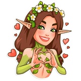 Wood Nymph WhatsApp Sticker #17