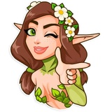 Wood Nymph WhatsApp Sticker #7