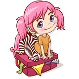 Zebra Girl WhatsApp Sticker #17