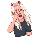 Blonde WhatsApp Sticker #7