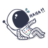 Cool Astronaut WhatsApp Sticker #16