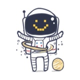 Cool Astronaut WhatsApp Sticker #2