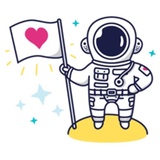 Cosmonaut WhatsApp Sticker #27