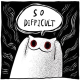 Gloomy Cat WhatsApp Sticker #15