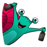 Lazy Snail WhatsApp Sticker #11