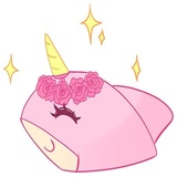Pink Shark WhatsApp Sticker #29