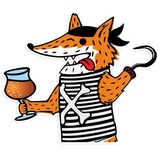 Pirate Fox WhatsApp Sticker #11