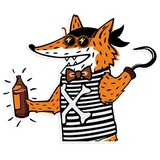 Pirate Fox WhatsApp Sticker #13