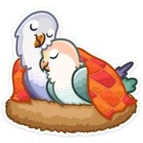 VK Love Birds WhatsApp Sticker #16