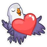 VK Love Birds WhatsApp Sticker #2
