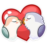 VK Love Birds WhatsApp Sticker #3